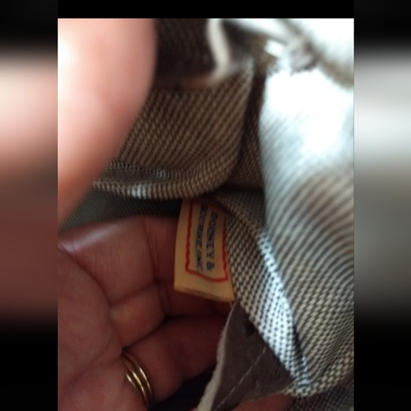 Dooney & Bourke Taupe Ostrich Embossed Leather Letter Carrier Crossbody Purse - Picture 9 of 10